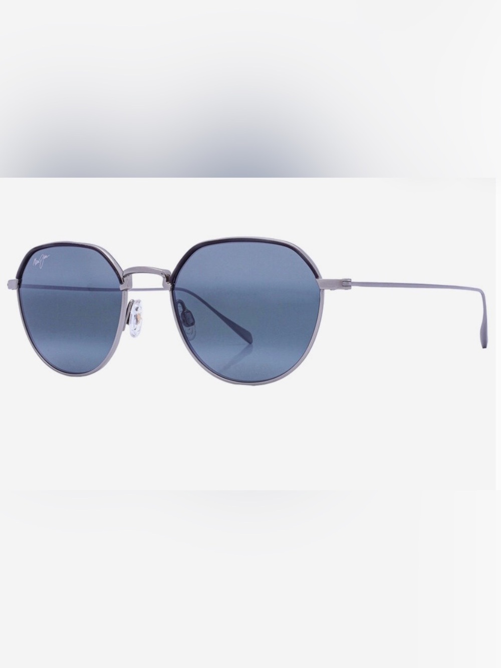 Brand New w/ Case MAUI JIM Island Eyes Grey Black Sunglasses Retail $429